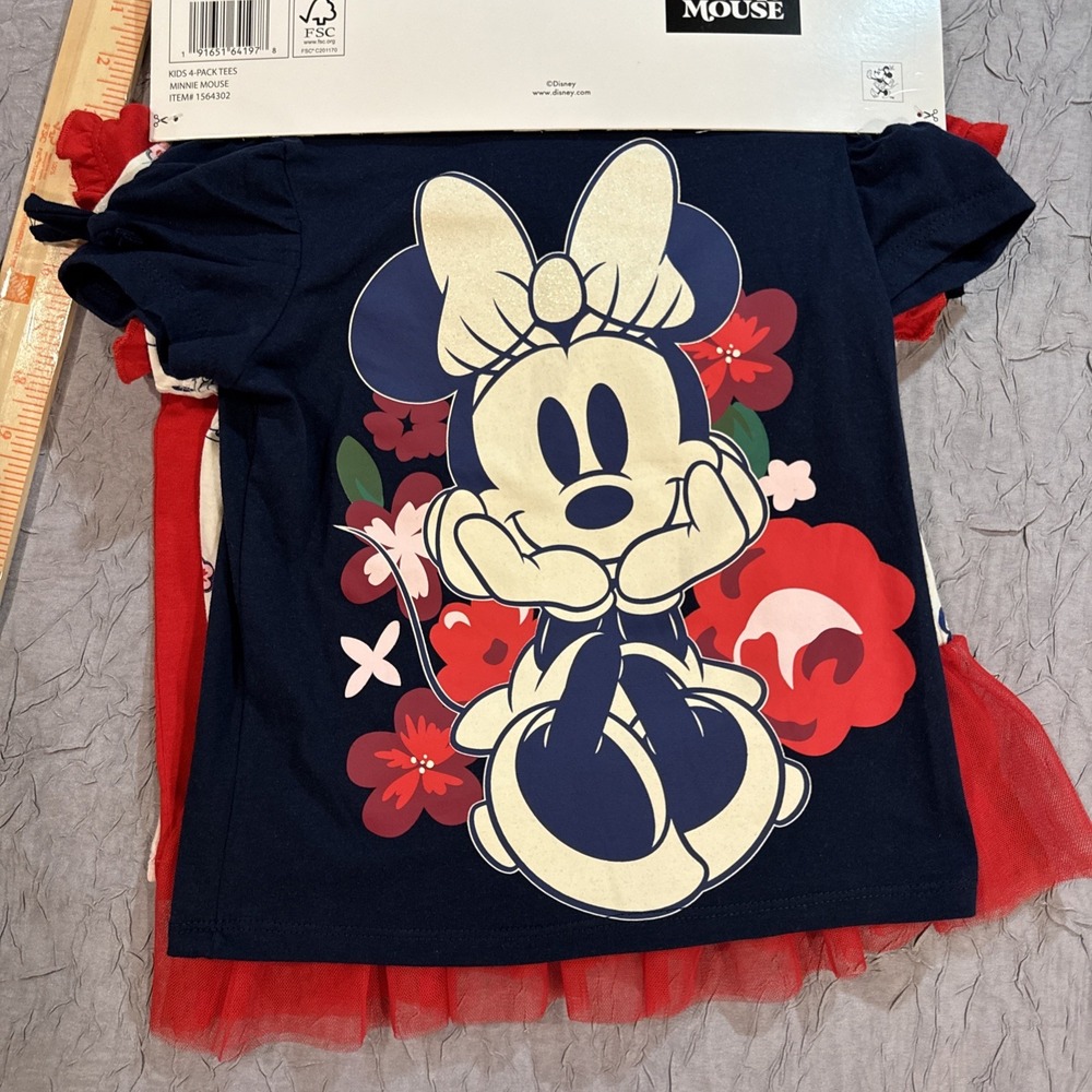 Disney Minnie Mouse‎ Girls 4-pack Tees Sz 4T